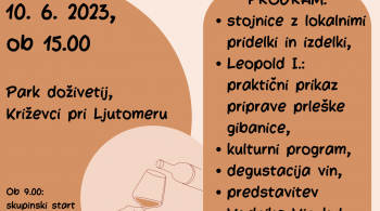 Vabilo na zaključno prireditev Vinsko-kulinarični potep po Prlekiji